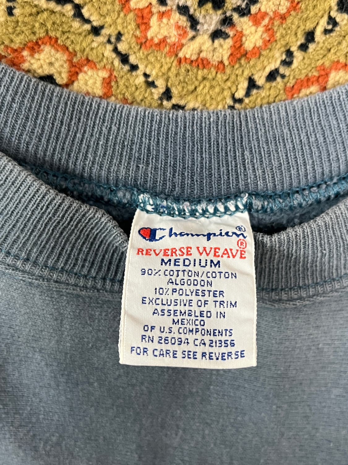 [M] 챔피온 빈티지 리버스위브 블루 맨투맨 상품이미지4