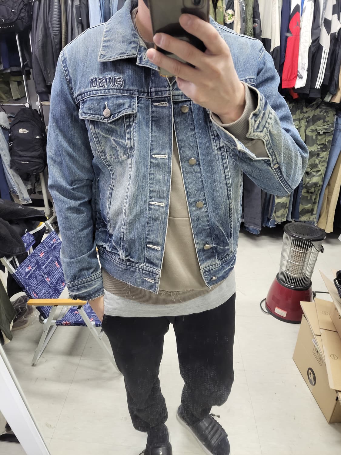 에비수 빅로고 청자켓 m L 상품이미지5