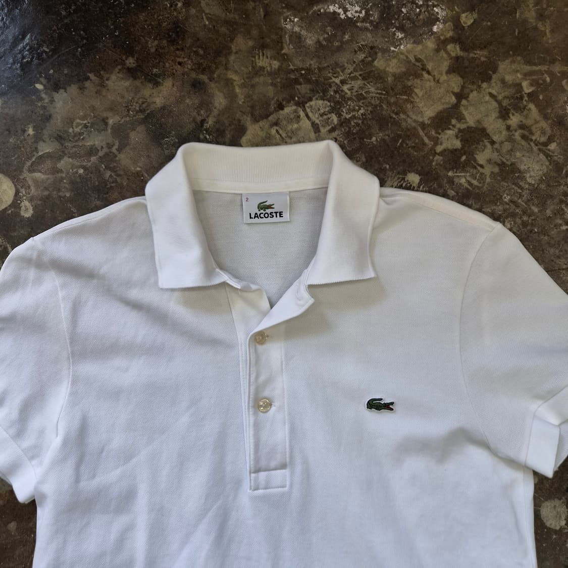 2) 라코스테 반팔 화이트 피케셔츠 반팔 카라티 카라 티셔츠 남여공용 상품이미지2