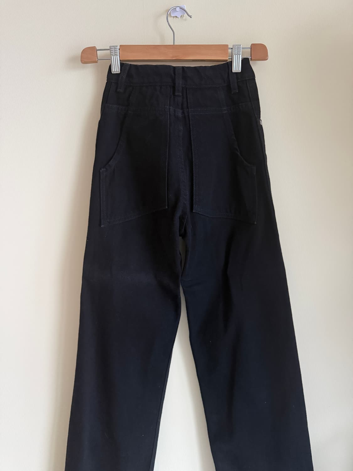 에크하우스 라타 블랙 와이드 핏 데님 진 24 시착용 상품이미지6