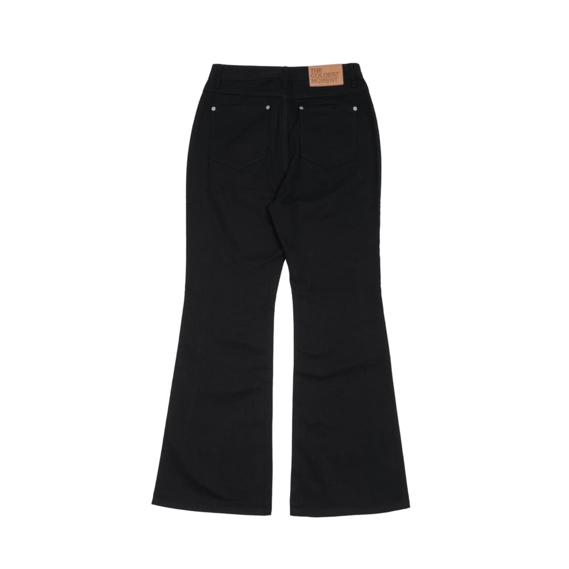 더콜디스트모먼트 플레어 스냅 팬츠 블랙 상품이미지2