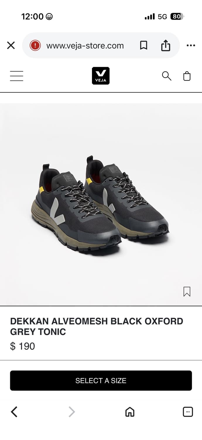 Veja DEKKAN ALVEOMESH BLACK OXFORD GREY  상품이미지10