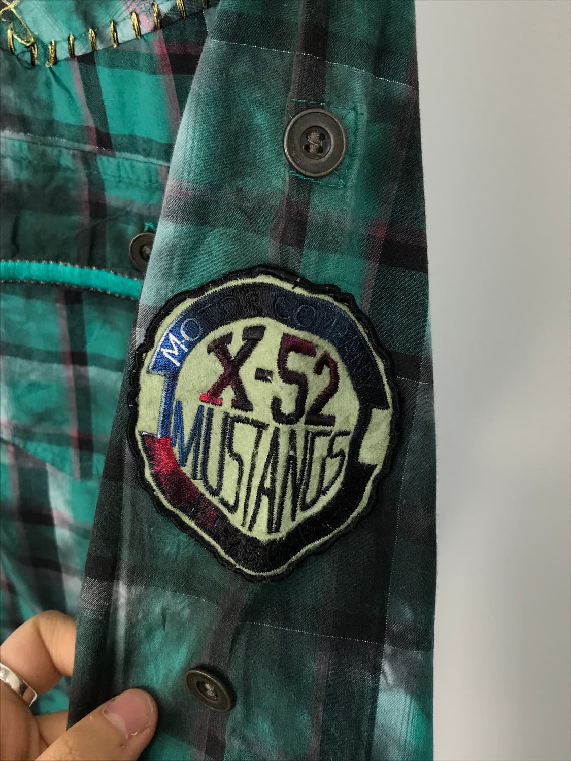 Jpn Y2k Green Checked Shirts 상품이미지8