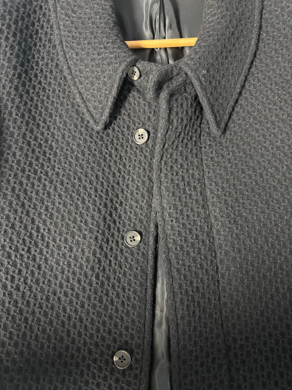 [4] 해칭룸 옵스큐라 트위드 코트 블랙 상품이미지6