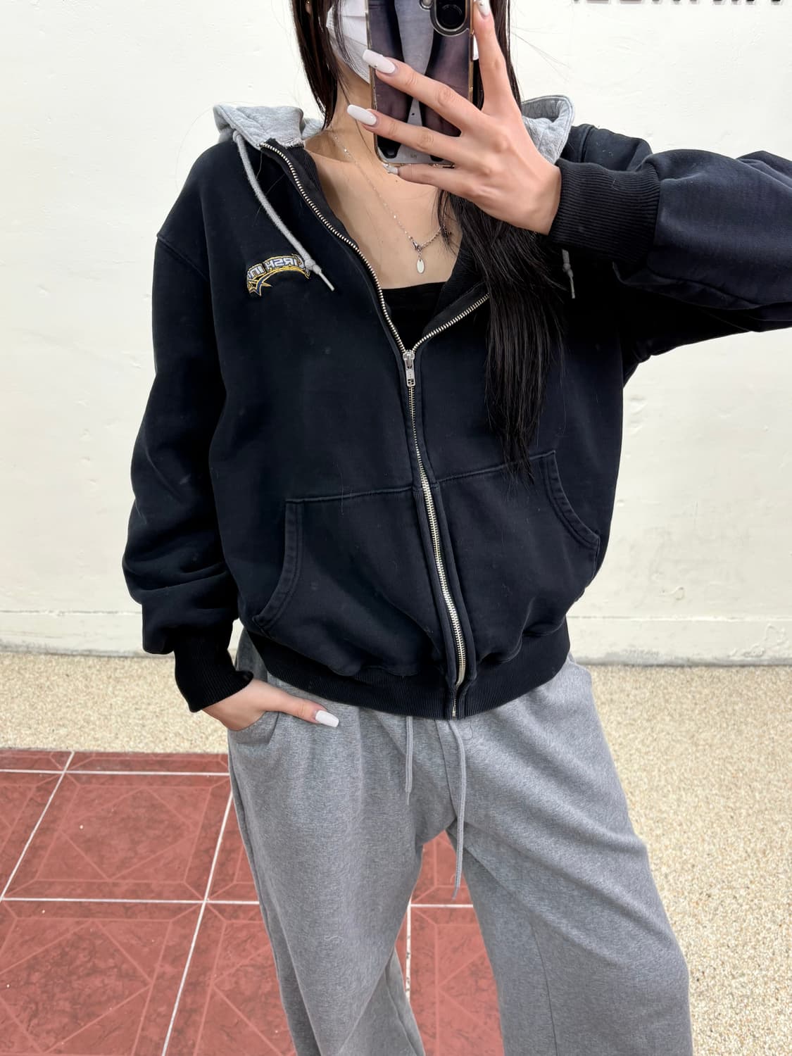 키르시 후드집업 블랙 상품이미지10