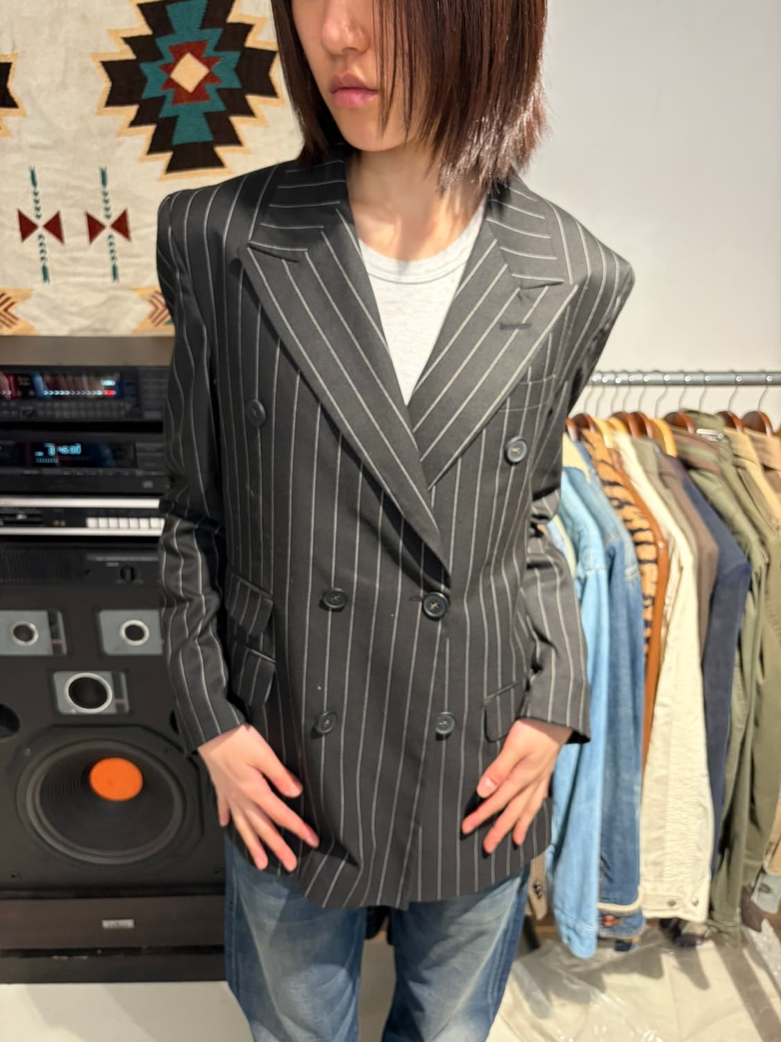 Saint New York 핀스트라이프 블레이저 상품이미지2