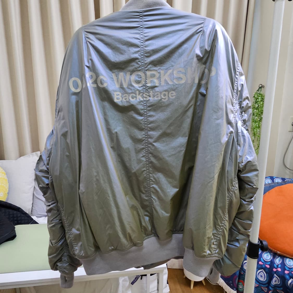 032c 유니크한 컬러 봄버 자켓 / 항공 점퍼 상품이미지3