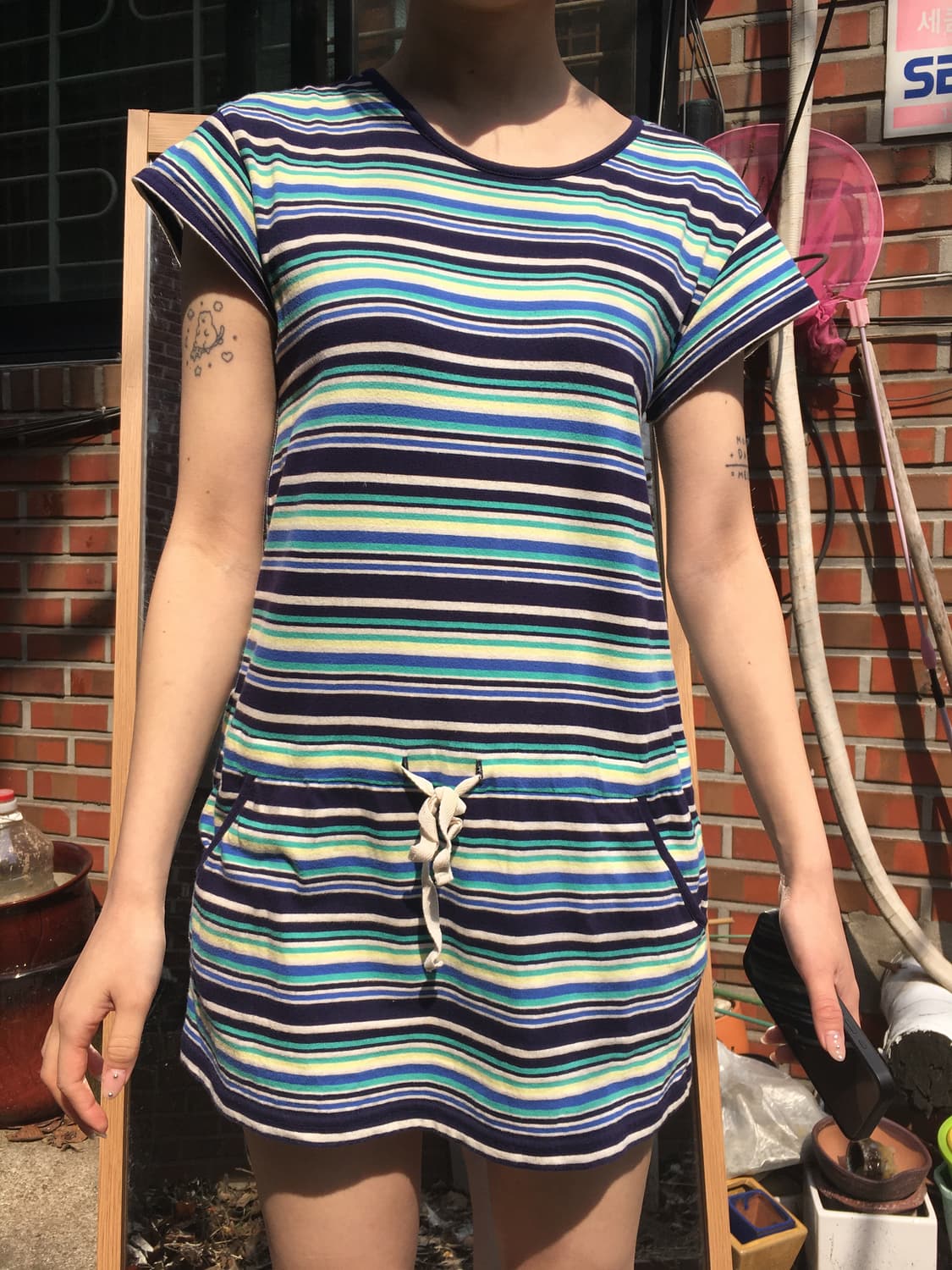 마린 스트라이프 원피스 상품이미지2