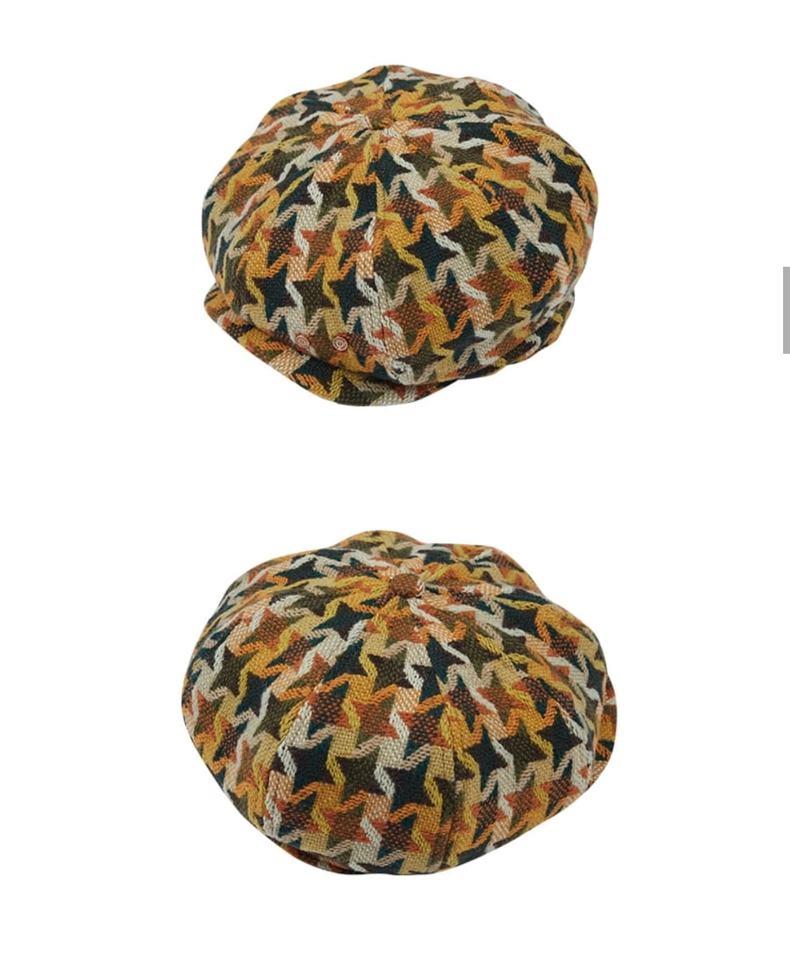 앤더슨벨 유니섹스 체크 뉴스보이캡(오렌지 L) 상품이미지1