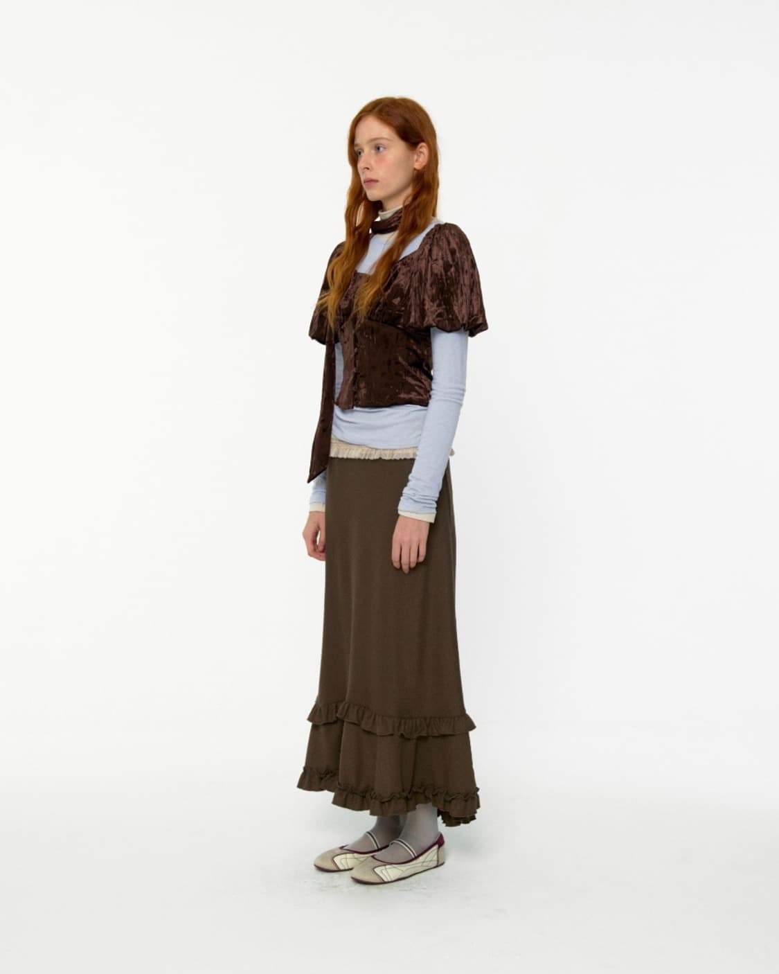 루루서울 프릴 맥시 스커트 Frill Maxi Skirt 상품이미지3