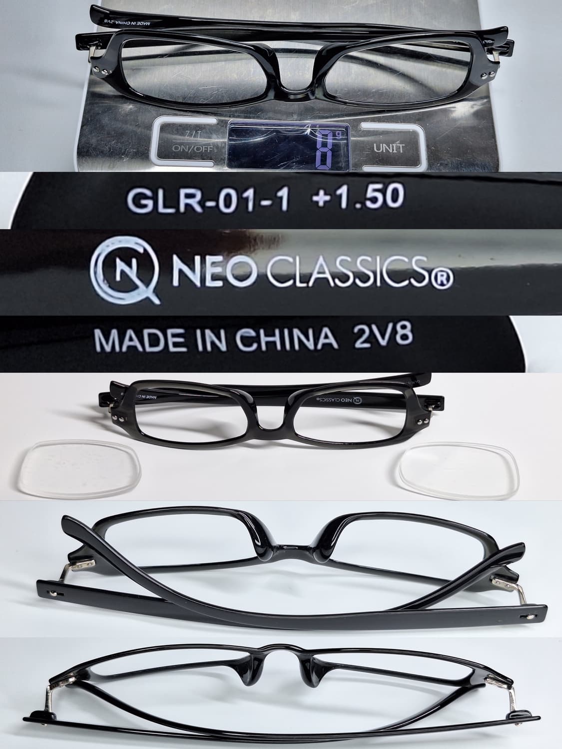 네오 클래식 neo classics GLR-01-1 블랙 슬림 안경테 상품이미지6