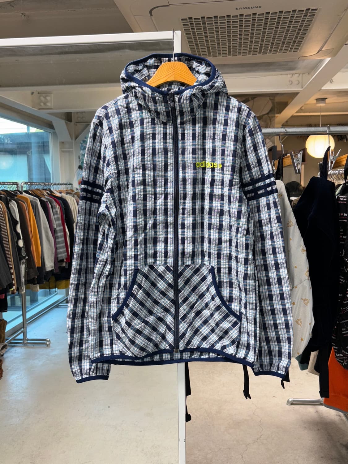 아디다스 시어서커 체크자켓 상품이미지2