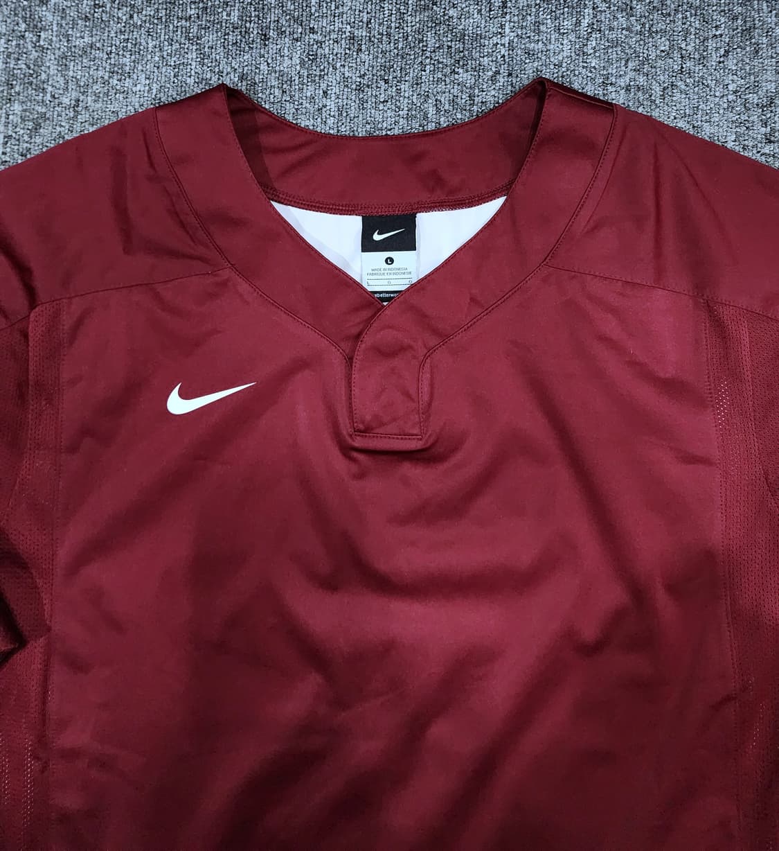 나이키 마룬 부분매쉬 풀오버 바람막이 웜업 L 상품이미지3