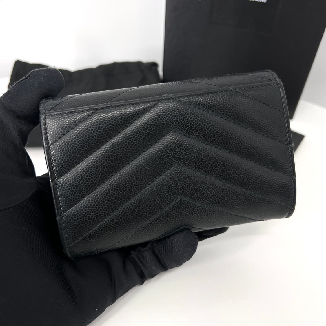 생로랑 엔벨로프 여성 카드지갑 블랙 (414404) 상품이미지4