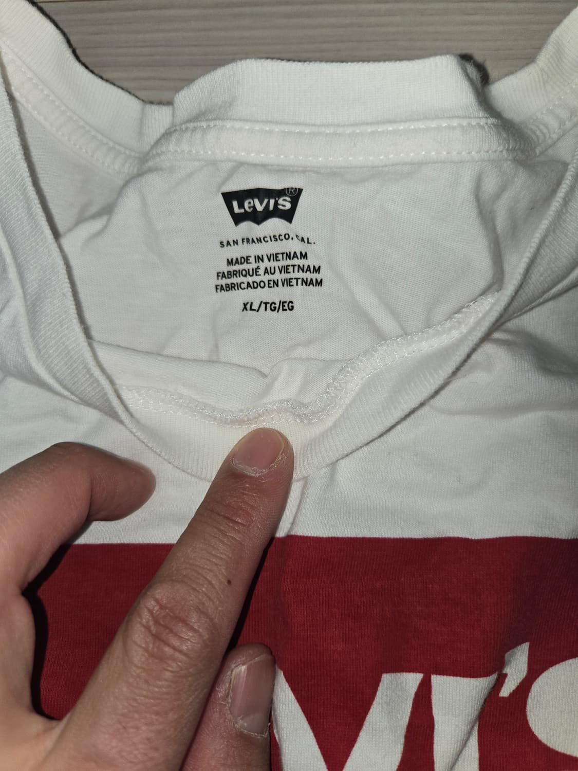 리바이스 반발티(블랙 화이트) XL 상품이미지4