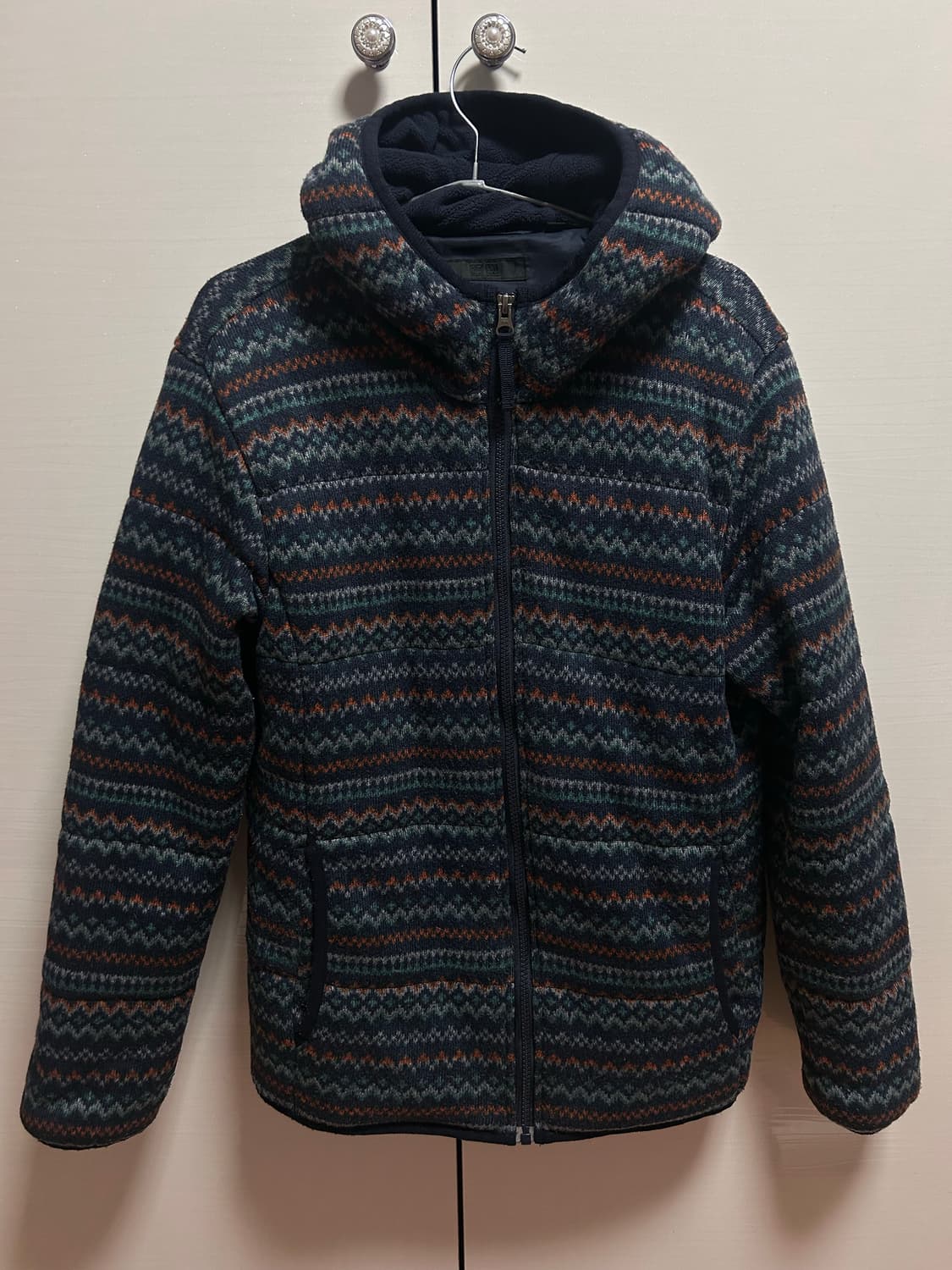 유니클로 패턴 플리스 후드 자켓 M 상품이미지1