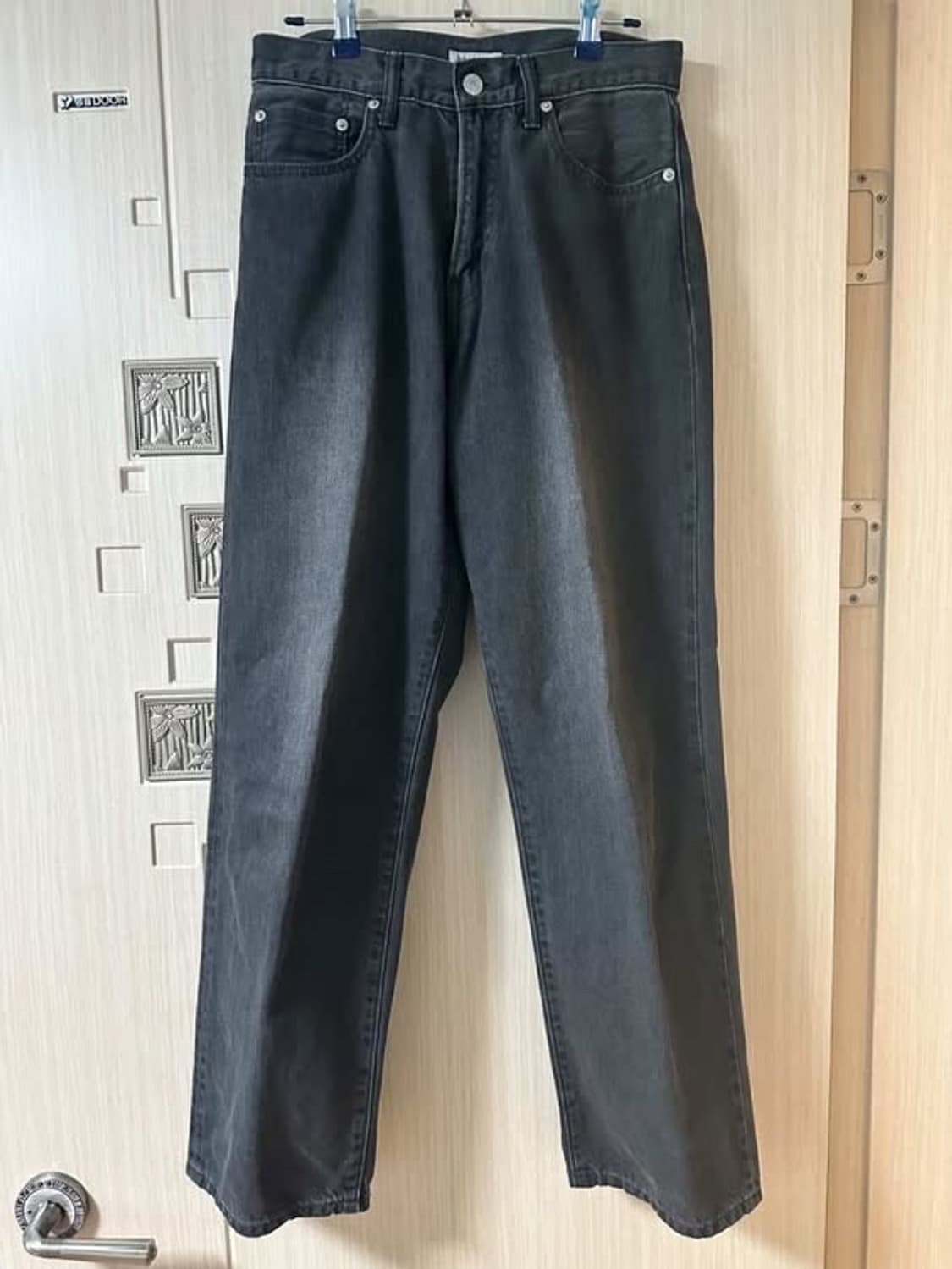 시오타 어반리서치 별주 수피마 데님 스트레이트 팬츠 흑청 28 상품이미지3