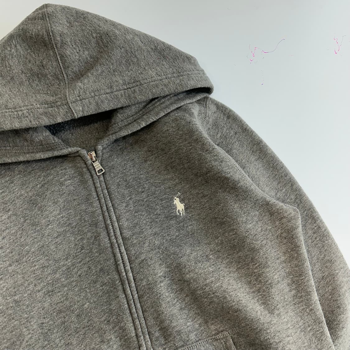 Polo 폴로 화이트포니 그레이 후드집업 상품이미지4