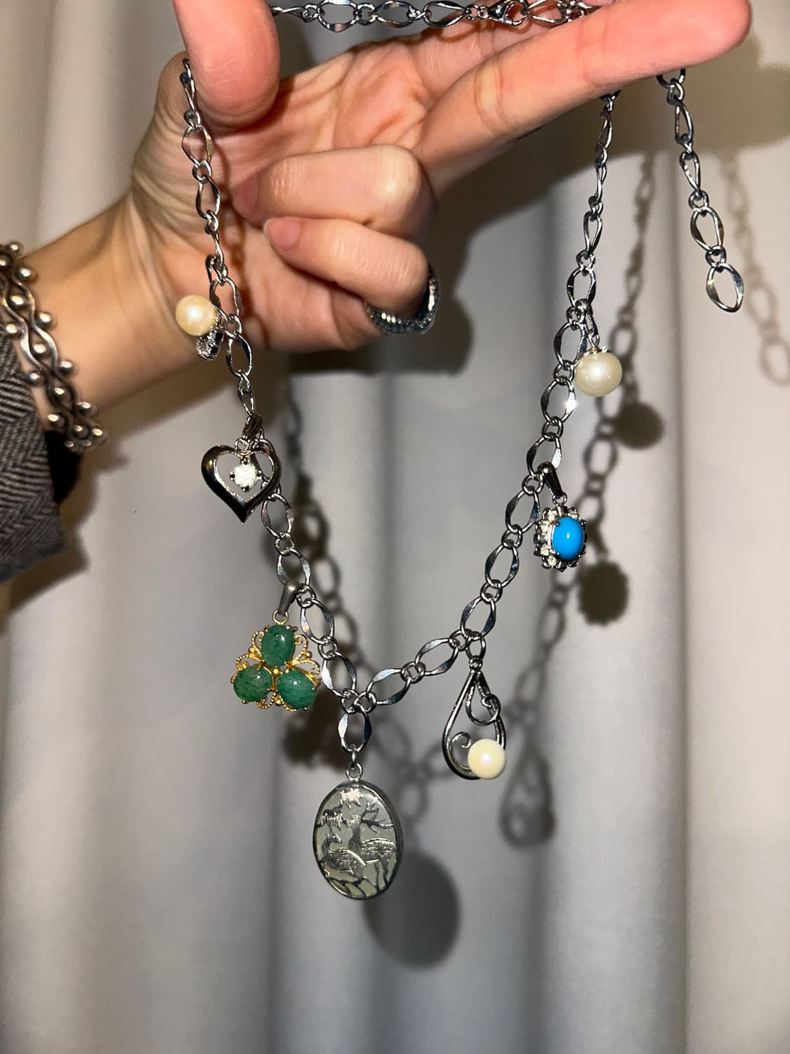 MUSTA Vintage Charm Custom Chain Necklac 상품이미지4