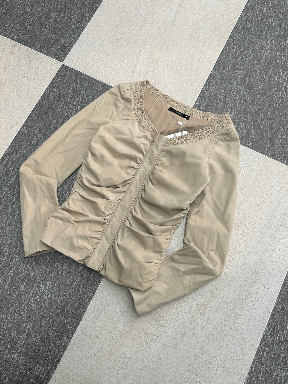 구찌 톰포드 00s 렘스킨 셔링 자켓  상품이미지3