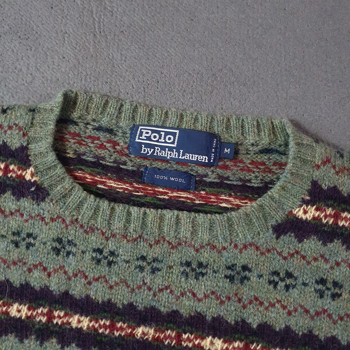 90s 폴로 페어아일 니트 스웨터 M 100 상품이미지3