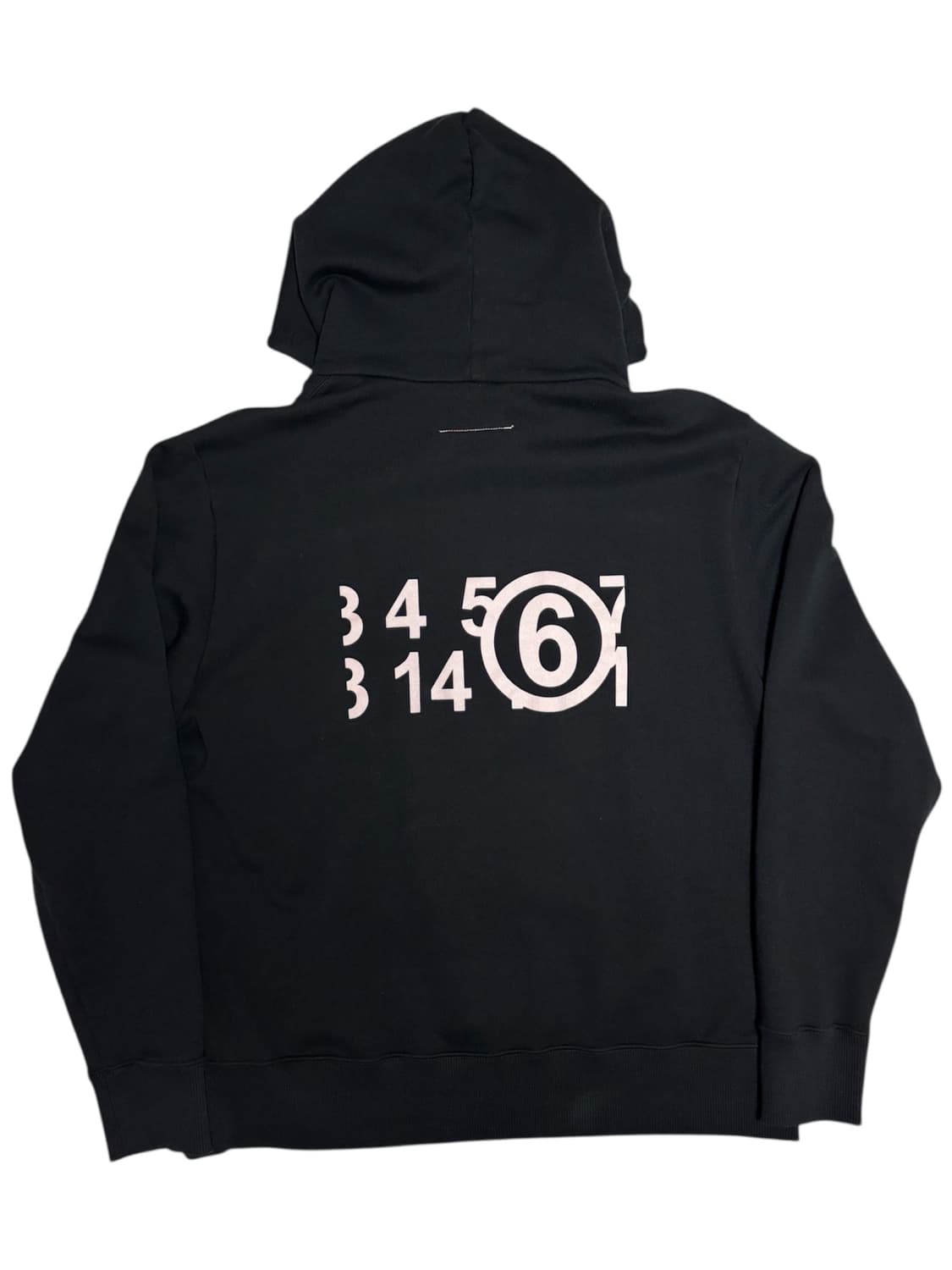 [정품] MM6 메종 마르지엘라 서클 6 로고 블랙 후드티 S 상품이미지2