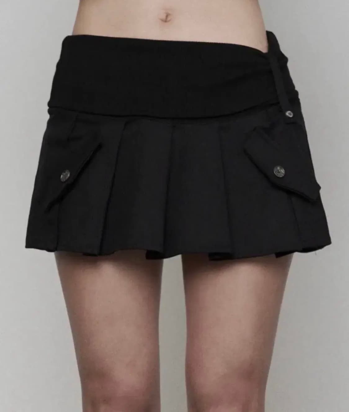 에트오소메 스커트  Rib Fake Pocket Pleats Skirt 상품이미지1