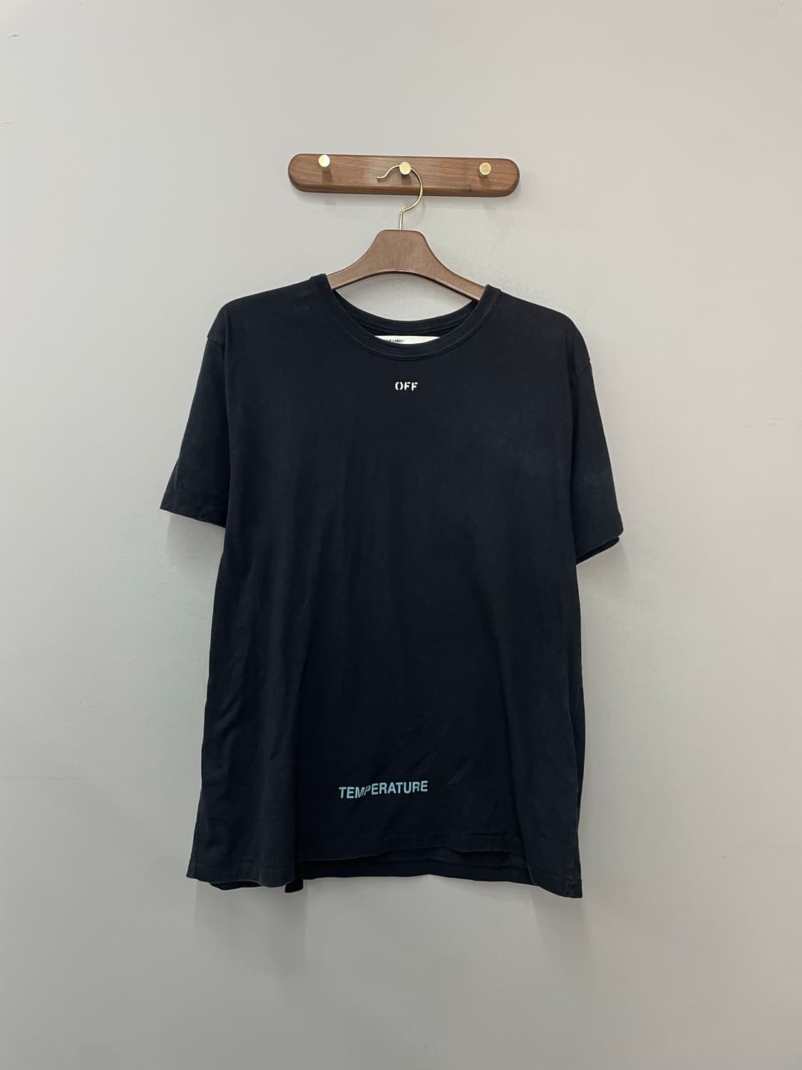 오프화이트 템프러처 블랙 반팔 H2397 상품이미지3