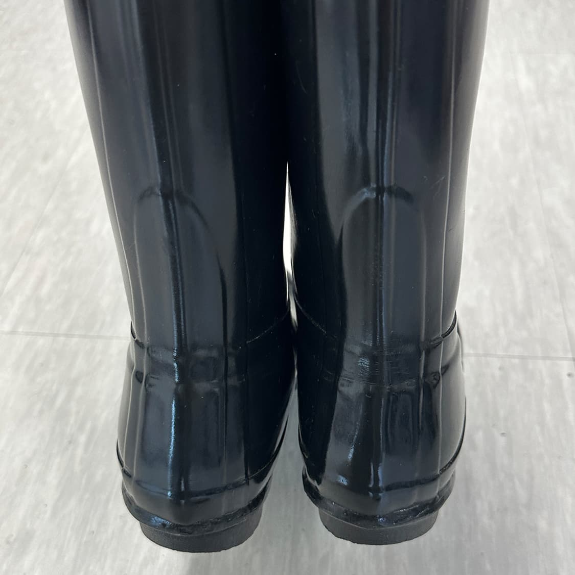 헌터 글로시 롱 레인부츠 여름 장마 에나멜 유광 블랙 여성 230mm 상품이미지5