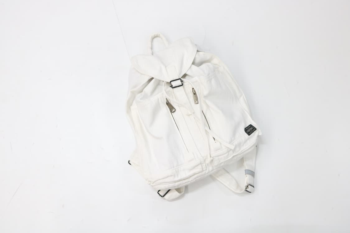 PORTER 포터 화이트 헤링본 코튼 캔버스 백팩 상품이미지2
