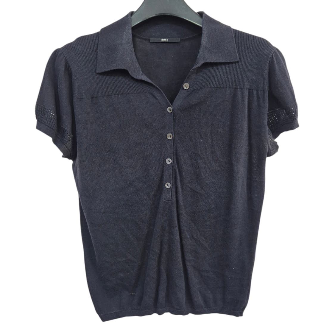 보스 블랙 반팔 니트 가디건 상품이미지1