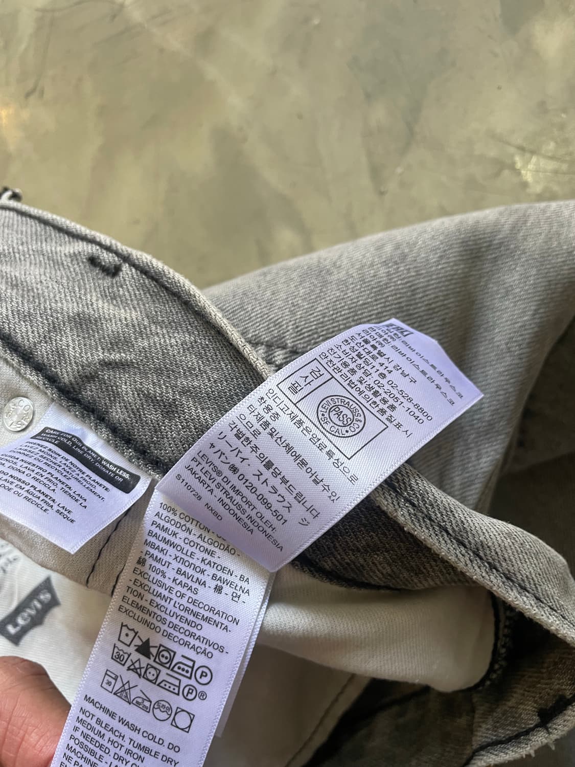 리바이스 578 그레이 데님팬츠 32x32 상품이미지9