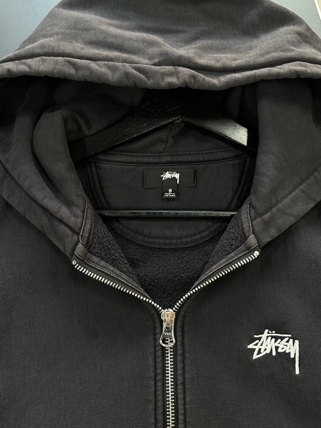 스투시 피그먼트워시드 다이드 후드집업 상품이미지7