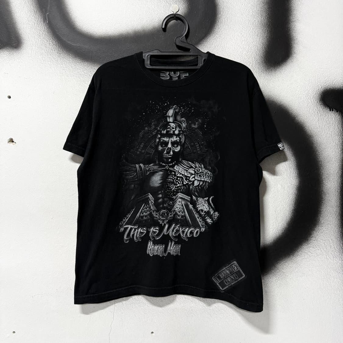 VTG 빈티지 스컬 빅 프린팅 펑크 반팔 티셔츠 상품이미지1