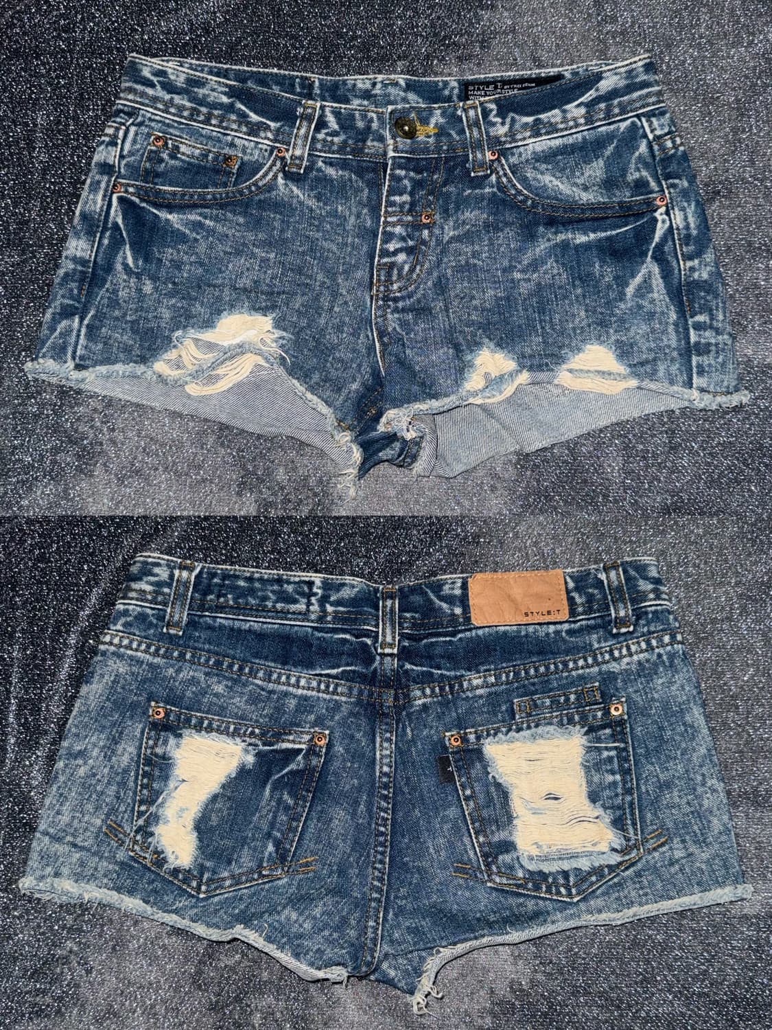 Y2k vintage denim storts 상품이미지1