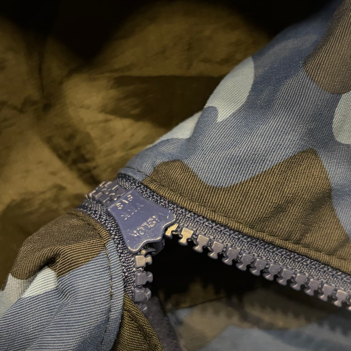 [XL] 베이프 A Bathing Ape 블루 카모 트랙 자켓 B403 상품이미지5