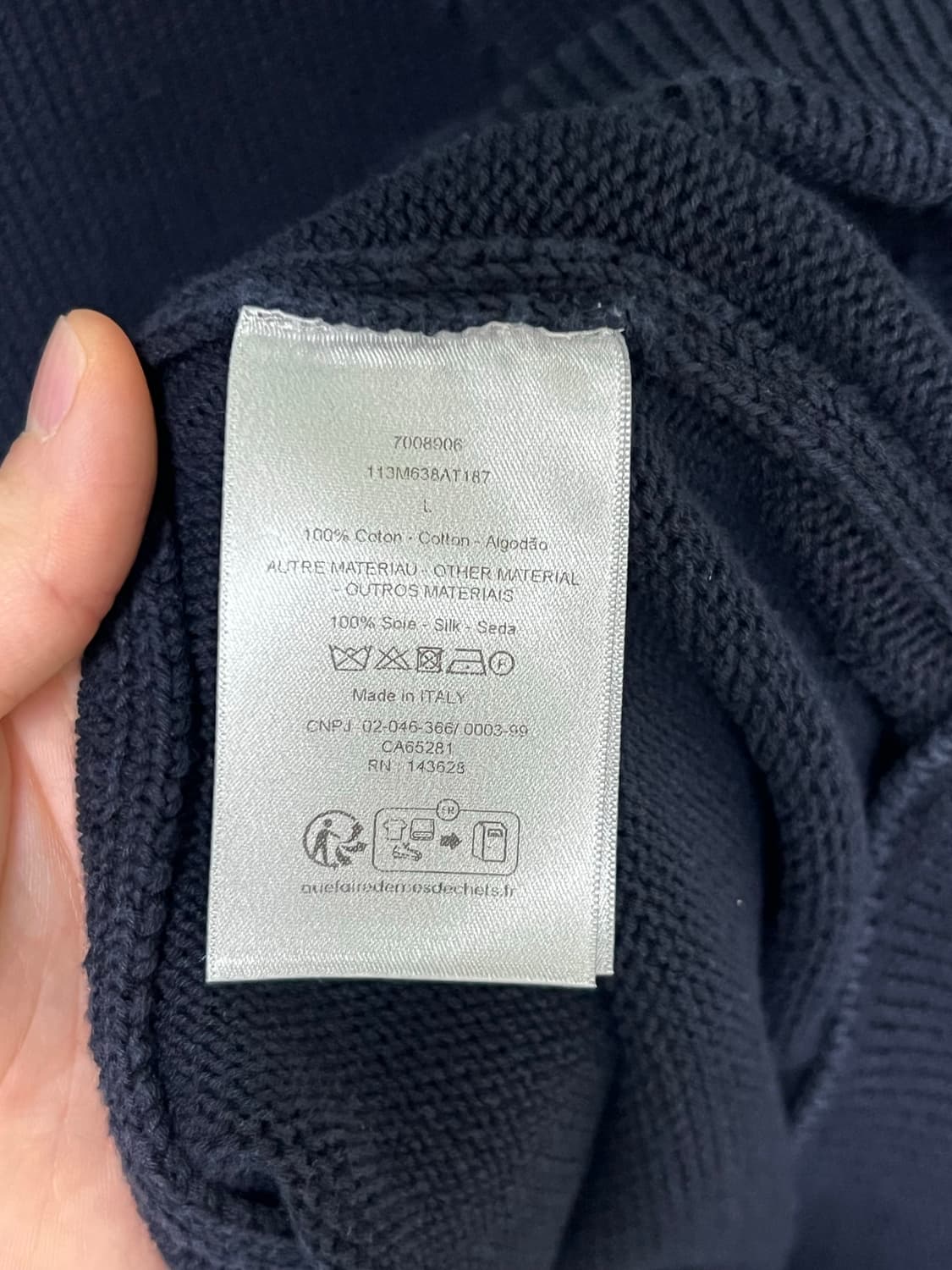 [정품] 신형, 새상품급 / L 디올 인서트 니트 상품이미지4