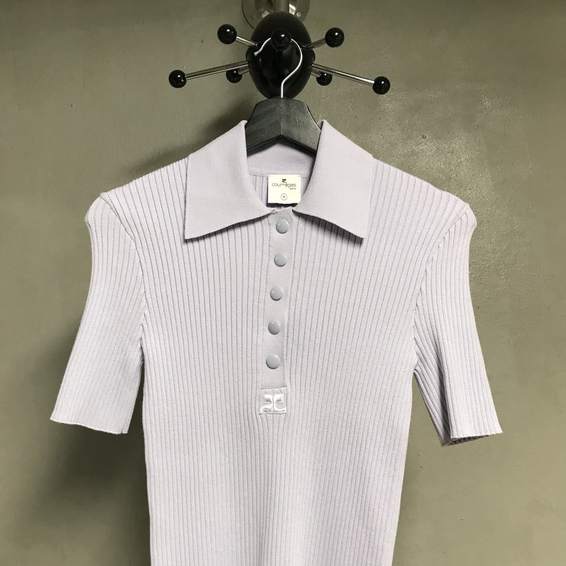 꾸레쥬 니트 반팔 카라티 M(W) 상품이미지2