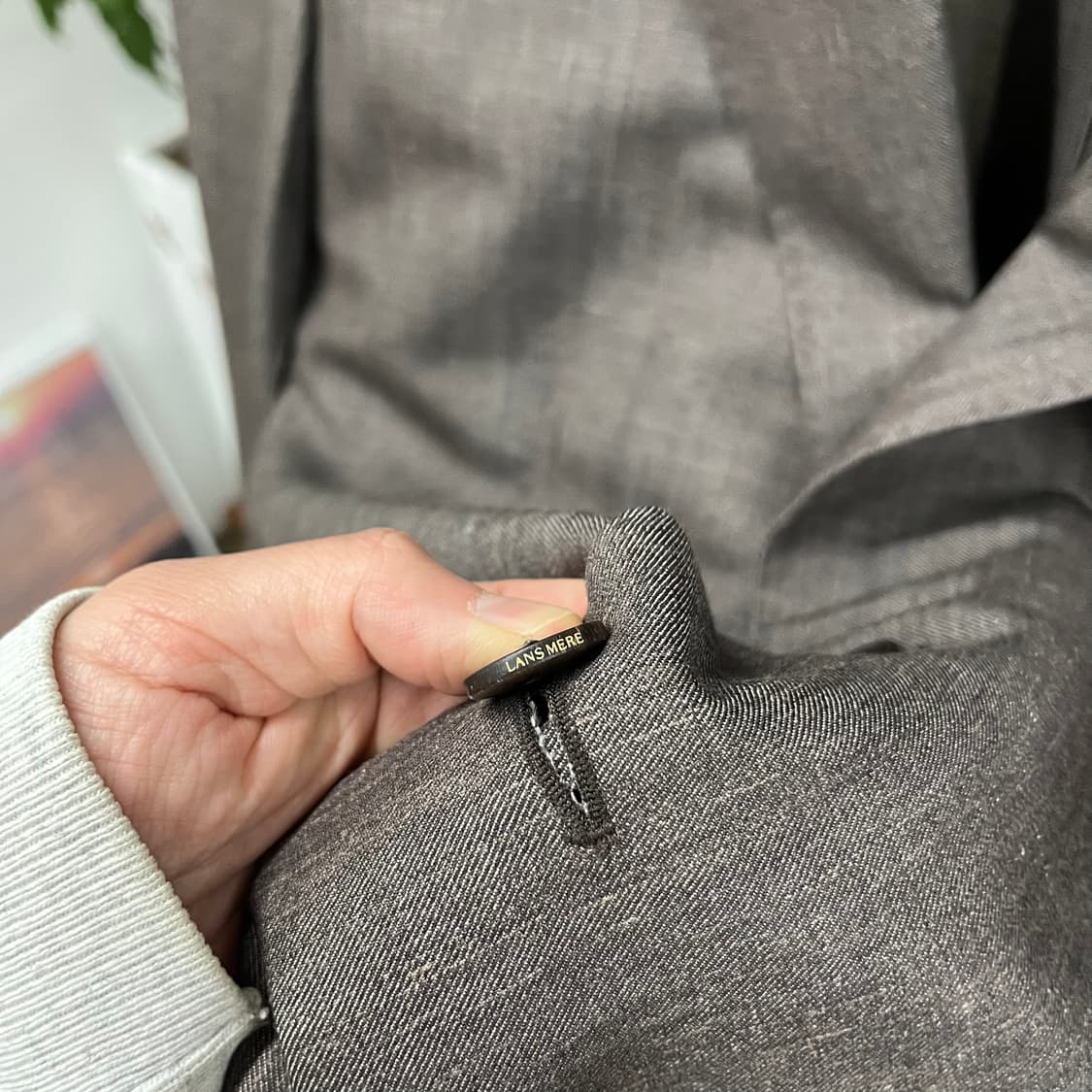 란스미어 로로피아나 2버튼 린넨/실크 블렌드 블레이져 48 상품이미지4