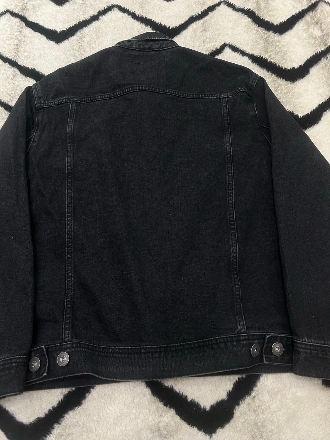 [M]지오다노 흑청 데님 트러커 자켓 상품이미지3