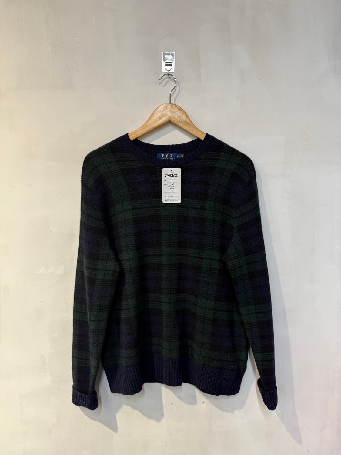 폴로 그린 체크니트 상품이미지1