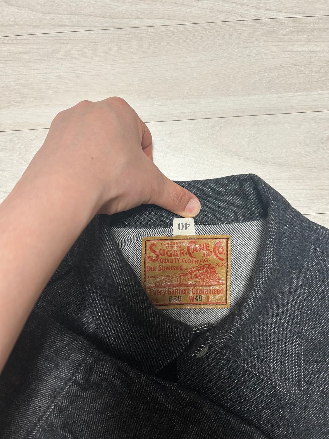 [40] 슈가케인 1953 데님자켓 블랙 팝니다. 상품이미지3