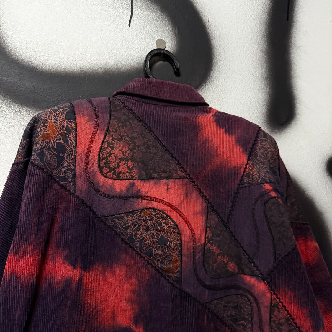 VTG 빈티지 코듀로이 골덴 타이다이 오리엔탈 패치워크 싱글 자켓 상품이미지5