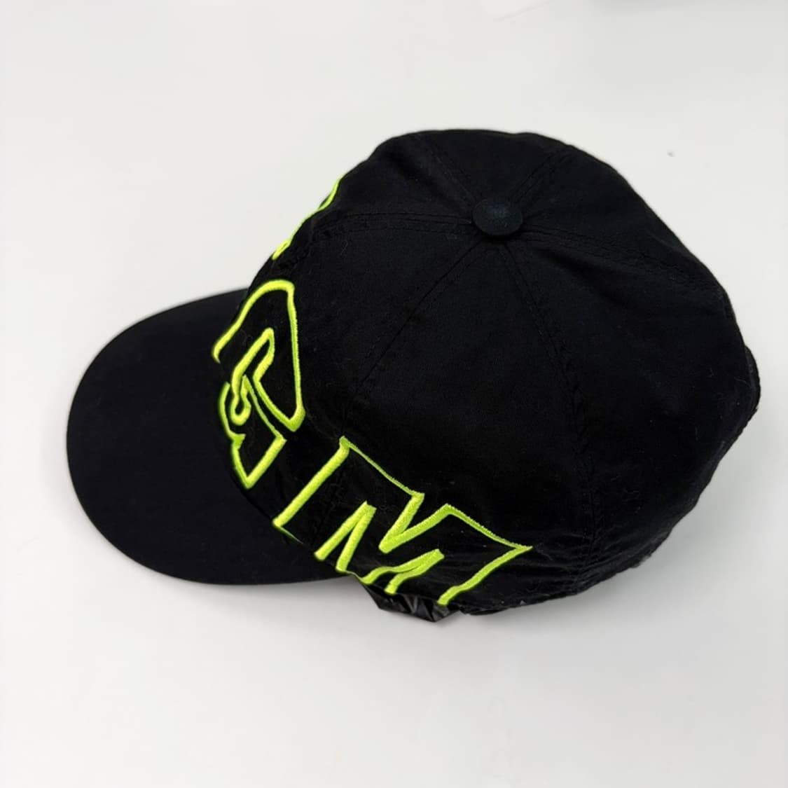 MSGM 블랙 네오그린 코튼 베이스볼 캡 상품이미지2