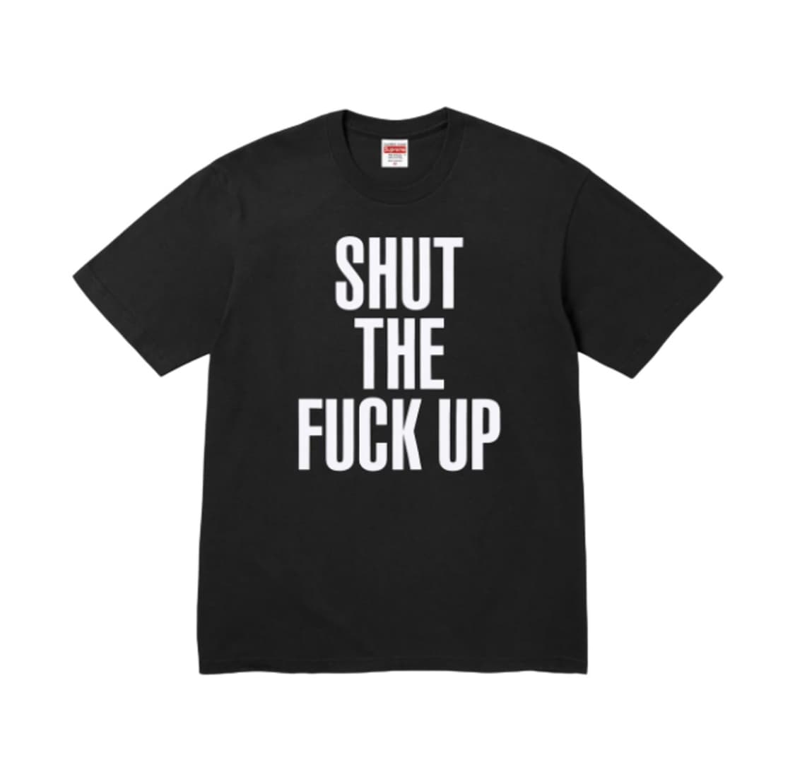 슈프림 x 넘버 나인 셧 업 티셔츠 블랙 L 상품이미지1