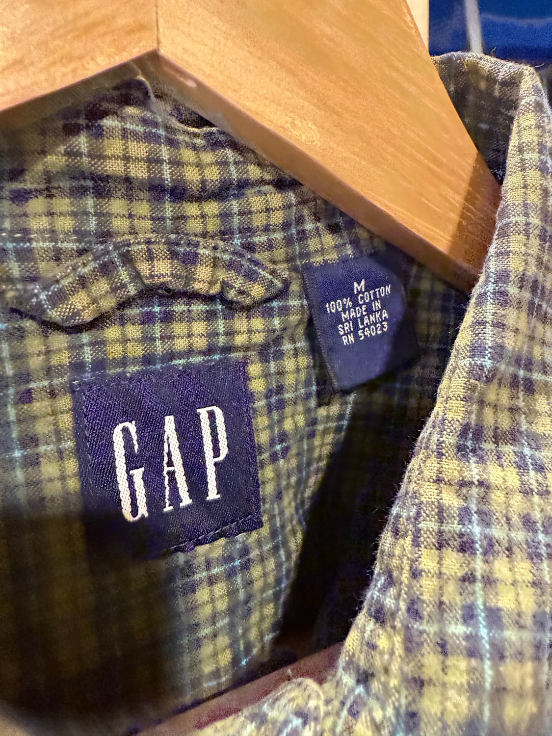 갭 그린 깅엄체크 셔츠 상품이미지2