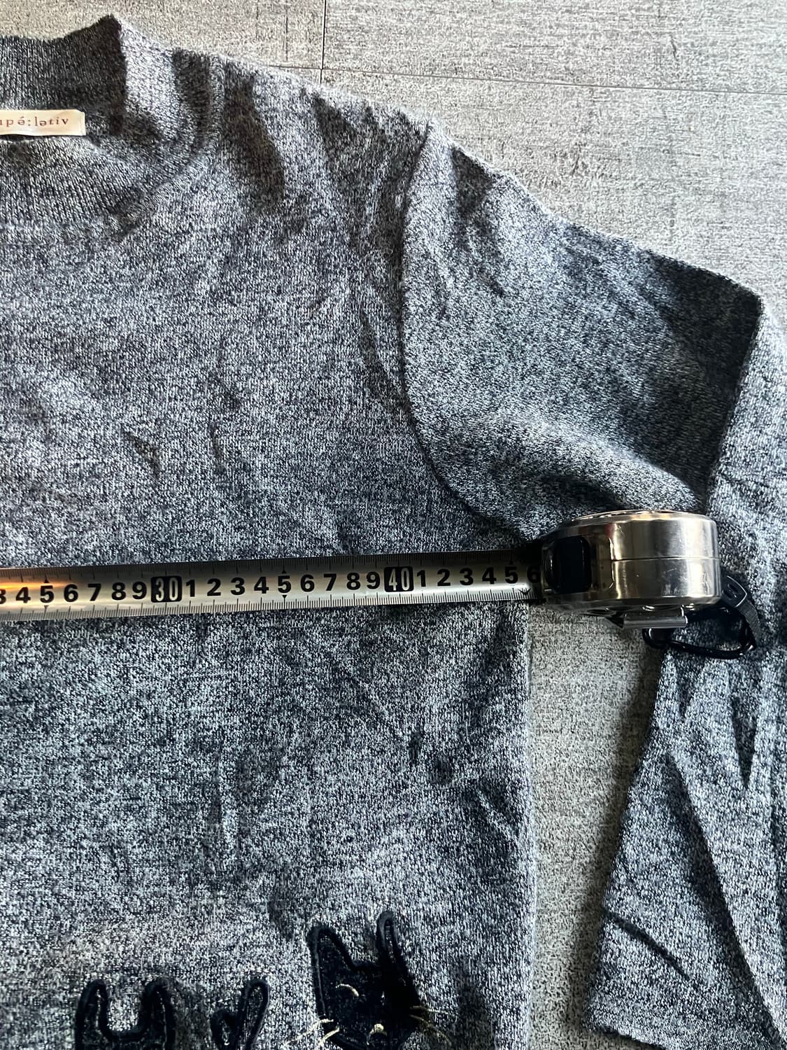 일본빈티지 Supaletiv 하구미모리걸 할메카지 고양이캣 니트스웨터 상품이미지2