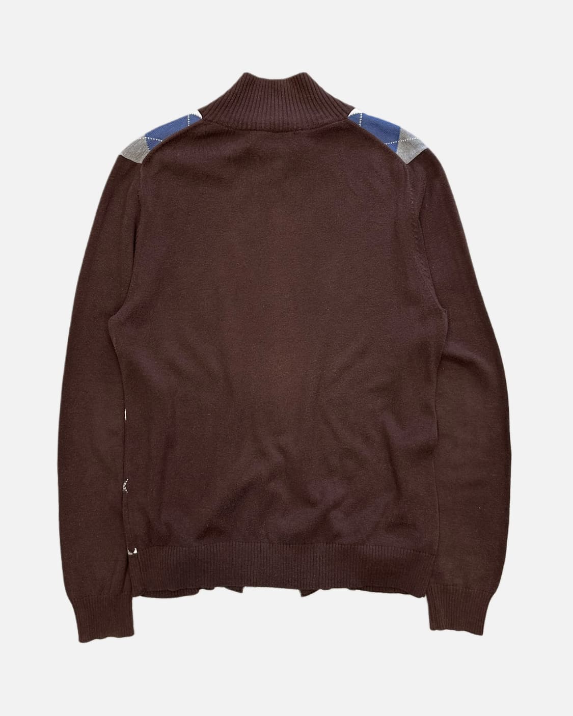 brown argyle knit zip-up 상품이미지4