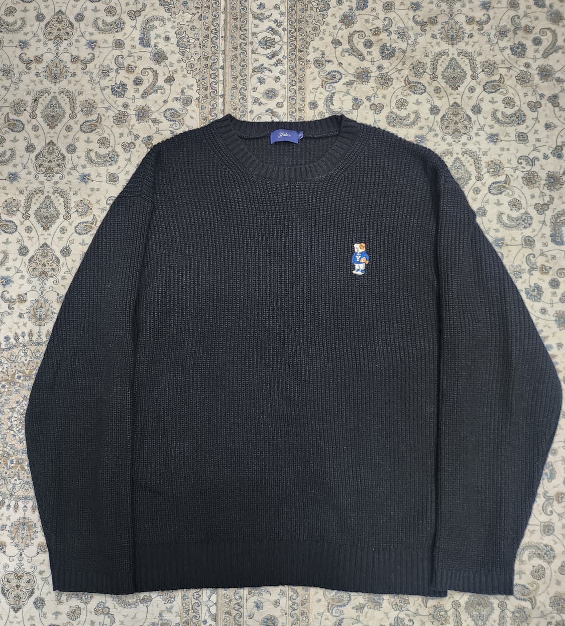 YALE 베어 자수 니트 2XL 상품이미지1