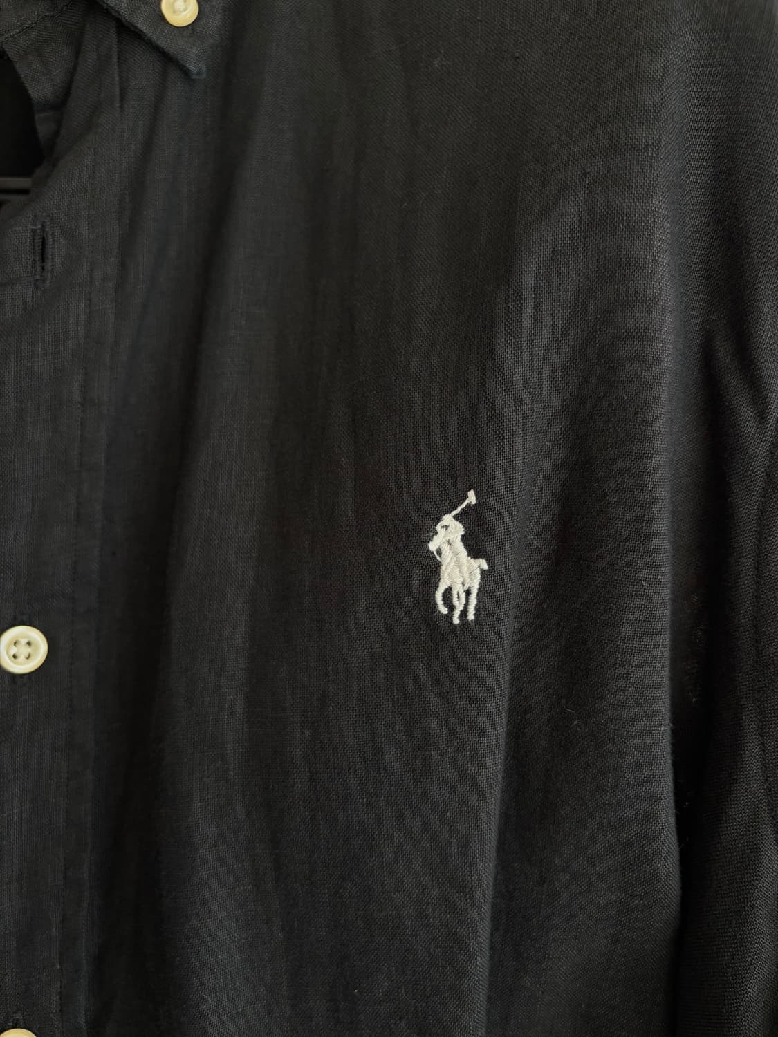 폴로 블랙 린넨 셔츠 180/100A (새상품) 상품이미지2